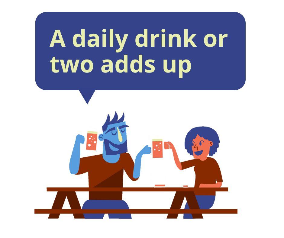 A daily drink or two adds up