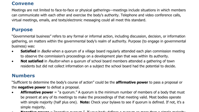 Publication Cover: Open Meeting Laws Cheat Sheet