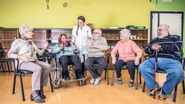 Seniors in a nursing home