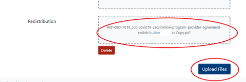 COVID-19 vaccine distribution redistribution message