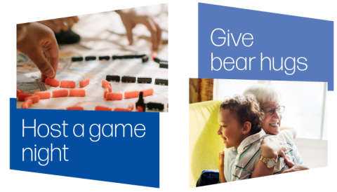 Host a game night and give bear hugs collage