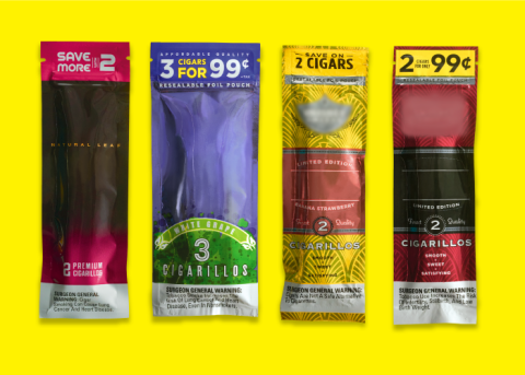 Flavored cigar packages