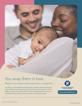 You wrap them in love. Regular vaccinations will wrap them in protection. P-02694