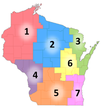 Wisconsin HERC regions map