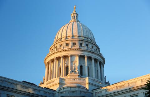 Close up image of the Wisconsin State Capitol