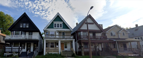 Houses on Burleigh Street in Milwaukee