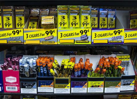 Store display of flavored cigars