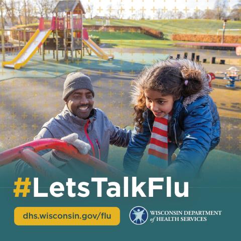 Kids on a playground #LetsTalkFlu