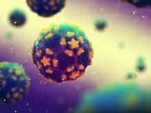 Close up of the polio virus