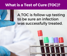 What is a Test of Cure (TOC)?