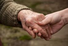 Older and Younger People Holding Hands