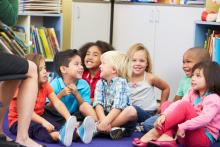 A happy kindergarten class.