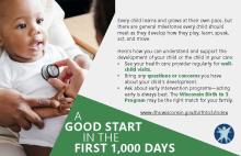 Birth to 3 Program: A good start in the first 1,000 days.