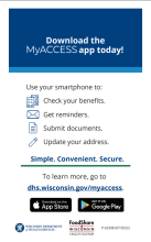 MyAccess mobile app wallet card