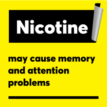 Nicotine may cause memory and attention problems