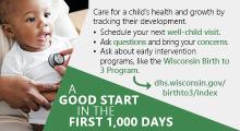 Birth to 3 Program: A good start in the first 1,000 days.