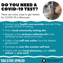 You Stop the Spread: Do you need a COVID-19 test?
