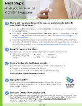Next Steps: After you receive the COVID-19 vaccine, P02879