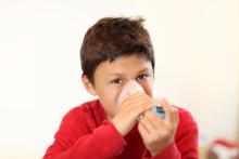 Child using an inhaler