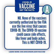 COVID-19: No live virus in the vaccine