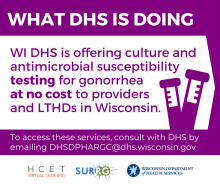 DHS testing for gonorrhea