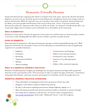 Thumbnail of Dementia friendly dentists fact sheet.