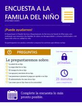 Thumbnail image of Child Family Survey Flyer in Spanish