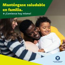 Prediabetes, prevent diabetes, happy family, Spanish