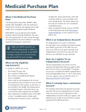 Medicaid Purchase Plan fact sheet