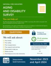 National Core Indicator Aging & Disability Survey infographic