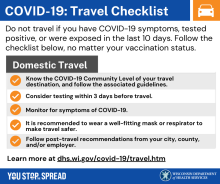 Domestic Travel Checklist - COVID-19