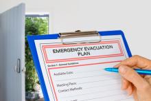 Emergency evacuation plan list.