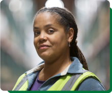 Portrait of an adult wearing a safety vest