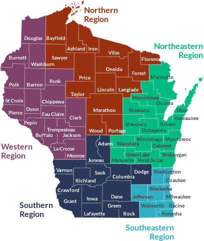 DHS Regions by County