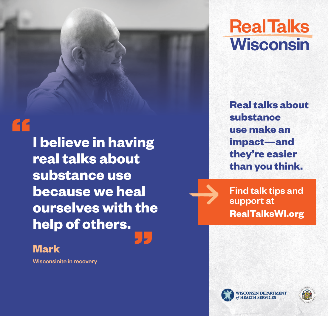 "I believe in having real talks about substance use because we heal ourselves with the help of others."