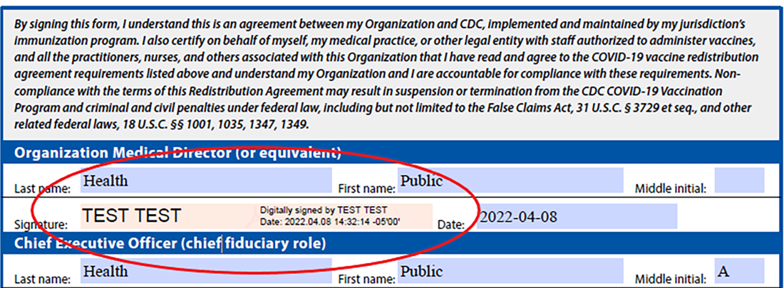 COVID-19 enrollment clear signature