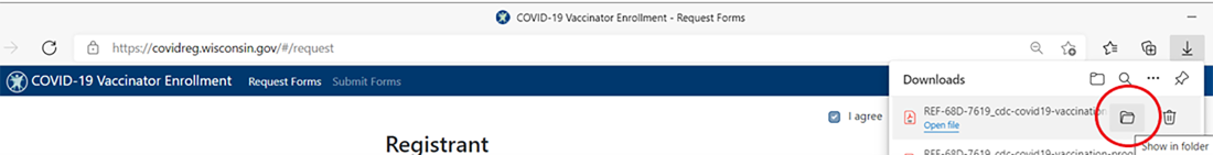 COVID-19 vaccine distribution download folder